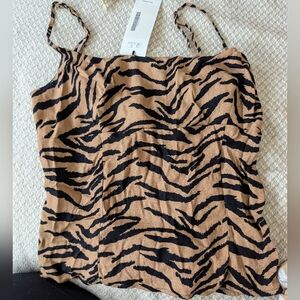 Reformation tiger print top, size 8